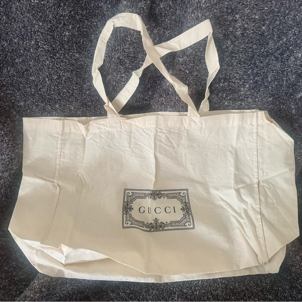 Gucci Canvas Cream Tote Bag